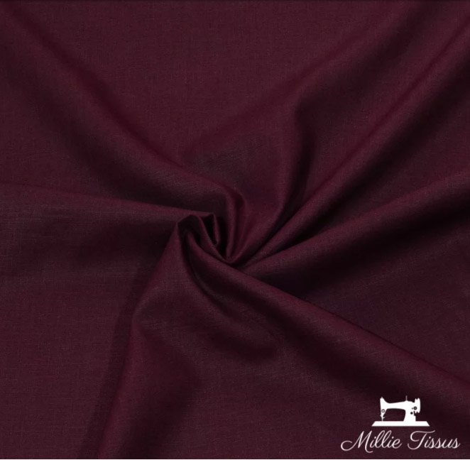 tissu-ramie-uni-x10cm-lie-de-vin-millie tissus